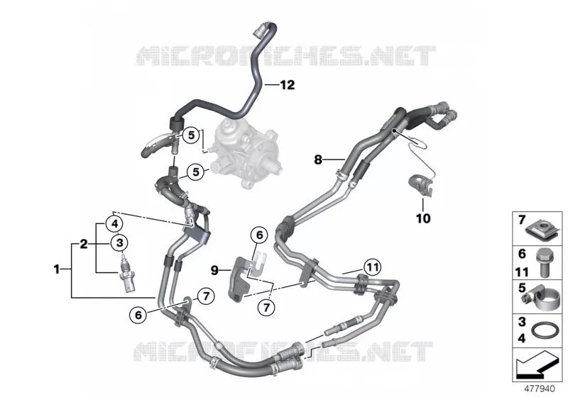 Conduites carburant / Pièces de fixat. MINI MINI COOPER D 2010 Cooper D ALL4 2.0 N Cooper D ALL4 2.0
