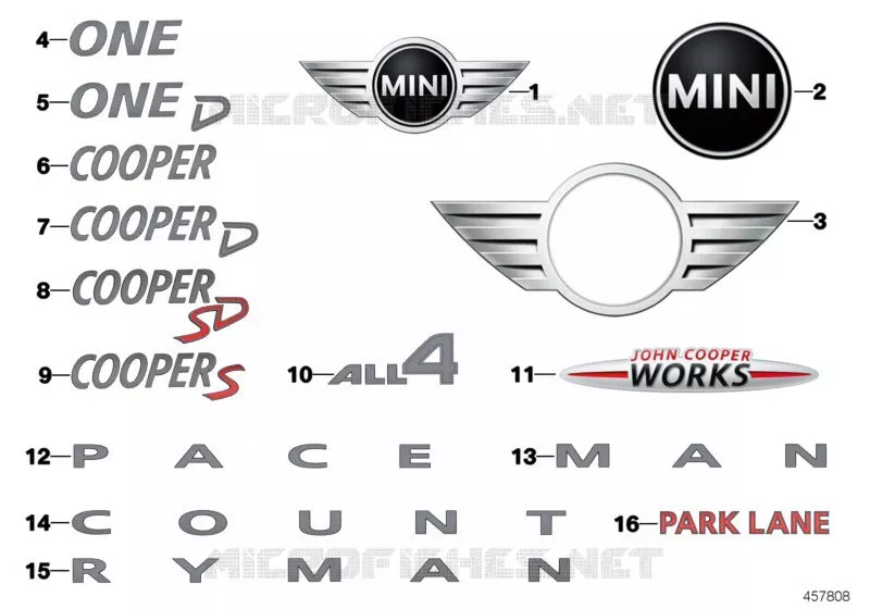 Emblèmes / plaques MINI MINI COOPER SD 2010 Cooper SD ALL4 N Cooper SD ALL4
