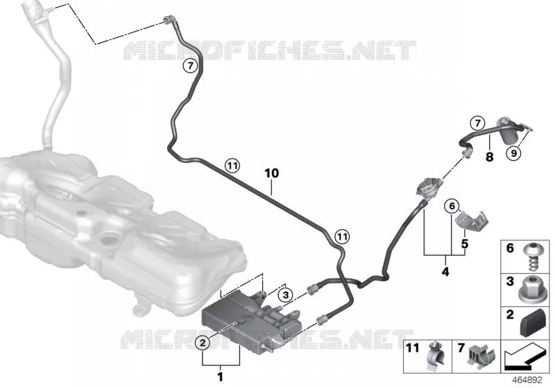 Filtre a charbon act./aeration carburant MINI MINI ONE 2018 One N One