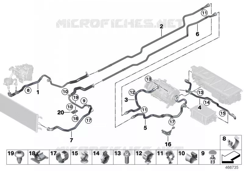 Flexibles refroidissement haute tension MINI MINI COOPER SE 2015 Cooper SE ALL4 N Cooper SE ALL4