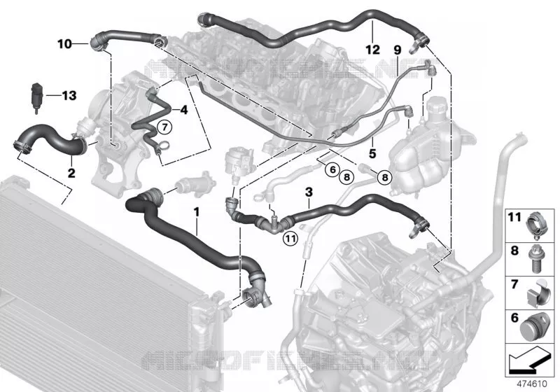 Flexibles système de refroidissement MINI MINI JOHN COOPER WORKS 2015 JCW N JCW