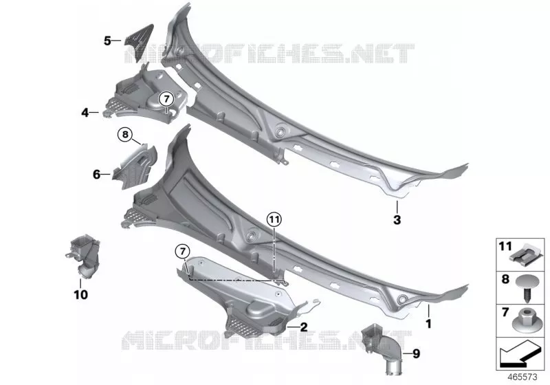 Garniture dauvent extérieure MINI MINI COOPER SD 2014 Cooper SD N Cooper SD