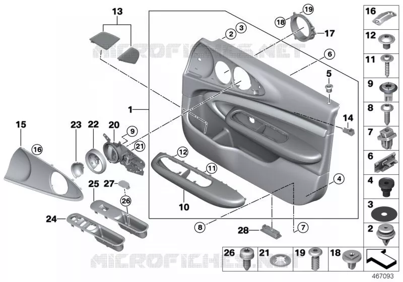 Garniture de porte avant MINI MINI COOPER S 2015 Cooper S ALL4 N Cooper S ALL4