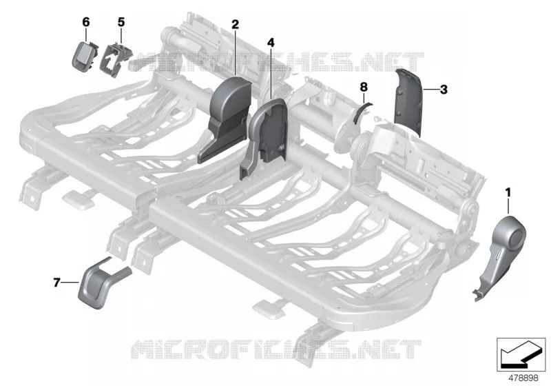 Habillages dassise de siège arrière MINI MINI COOPER SD 2015 Cooper SD ALL4 N Cooper SD ALL4