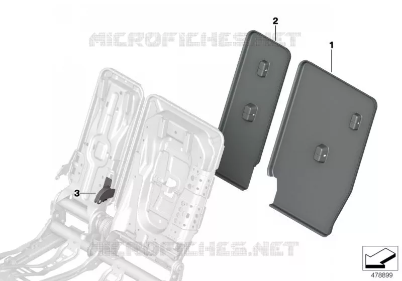 Habillages de dossier de siège arrière MINI MINI ONE 2017 One N One