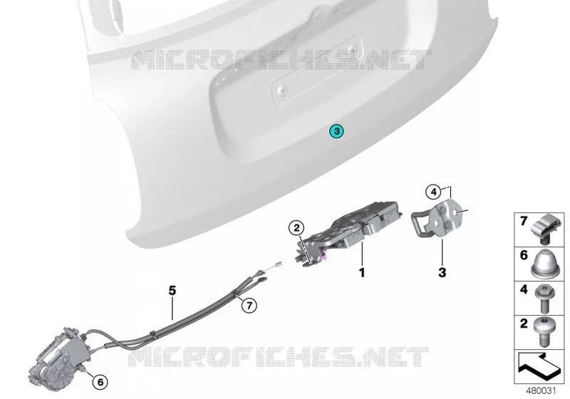 Hayon / Système de fermeture MINI MINI COOPER S 2017 Cooper S N Cooper S