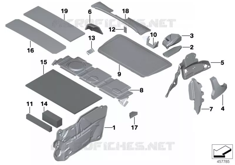 Insonorisation arriere MINI MINI COOPER D 2012 Cooper D ALL4 2.0 N Cooper D ALL4 2.0