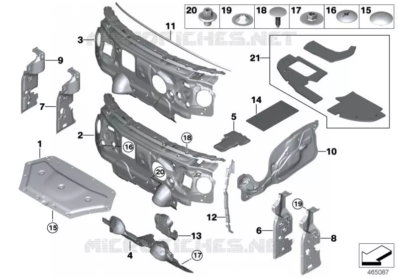 Insonorisation avant MINI MINI COOPER D 2015 Cooper D N Cooper D