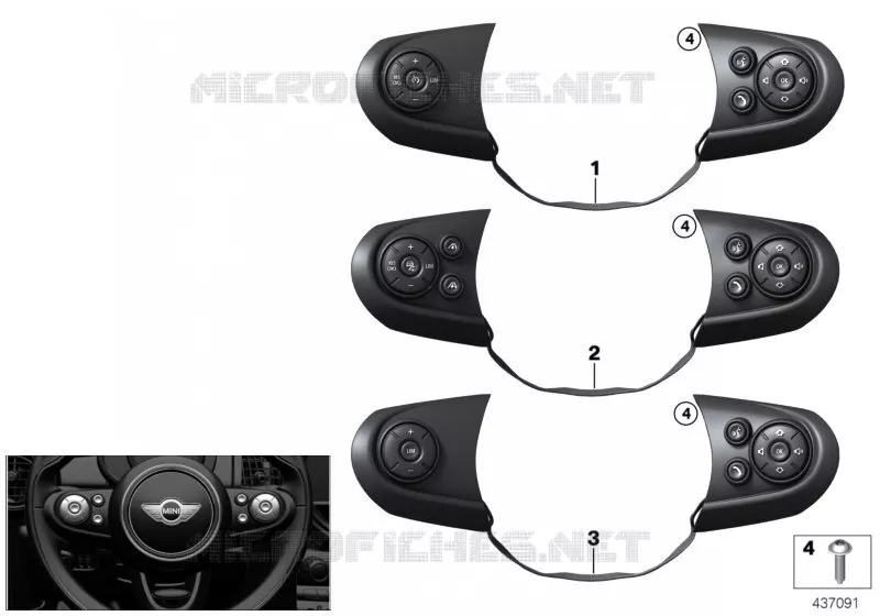 Interrupteur volant multifonction sport MINI MINI ONE 2013 One N One