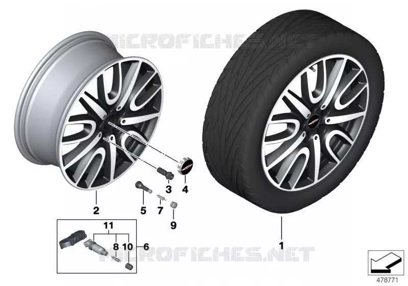 MINI AL roue JCW Thrill Spoke 529 - 18