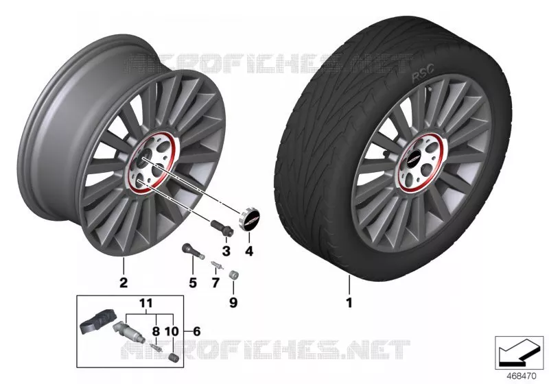 MINI LM roue JCW Rallye Spoke 536 - 19