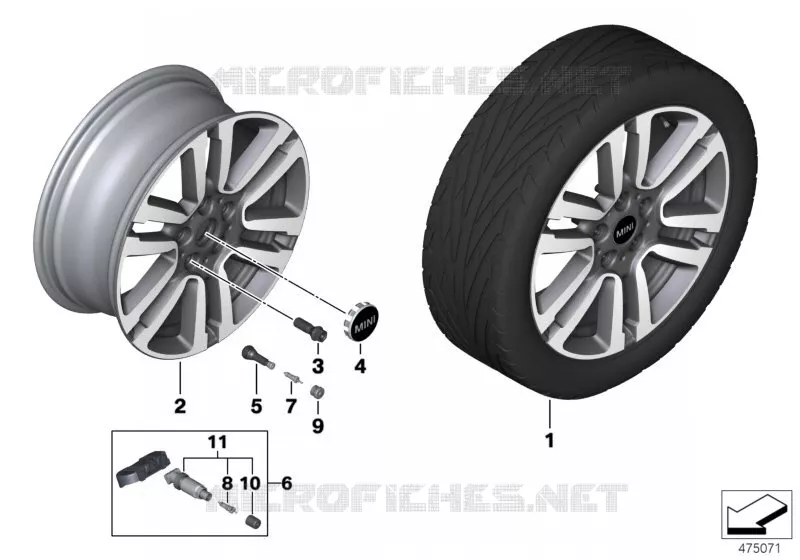 MINI roue AL Seven Spoke 497 - 17