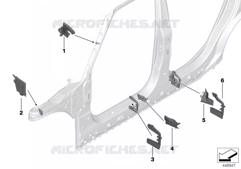 Matériau insonoris. de cavité/cadre lat. MINI MINI COOPER SD 2017 Cooper SD ALL4 N Cooper SD ALL4
