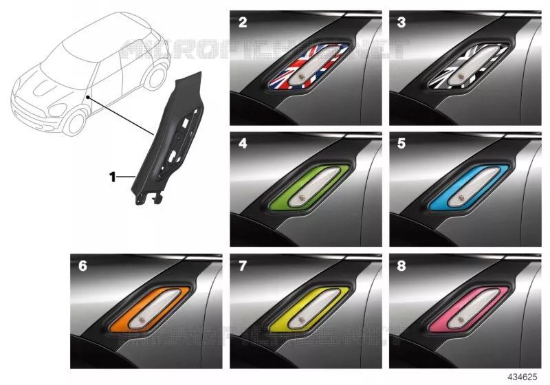 Ouïe latérale - R6x MINI MINI COOPER SD 2012 Cooper SD ALL4 N Cooper SD ALL4