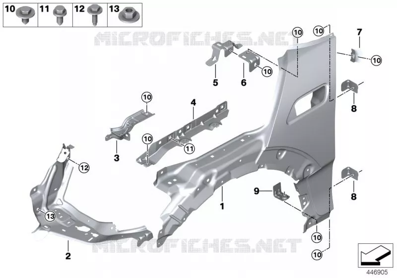 Panneau latéral avant MINI MINI COOPER S 2015 Cooper S ALL4 N Cooper S ALL4