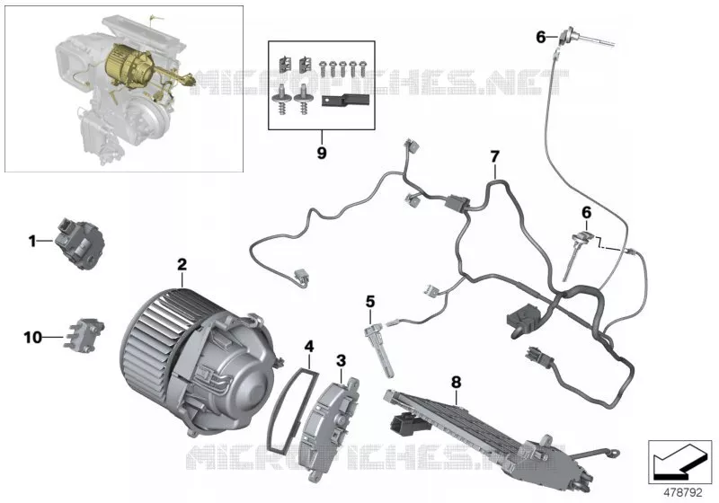 Pces électriques bloc chauffage/climat. MINI MINI JOHN COOPER WORKS 2015 JCW ALL4 N JCW ALL4