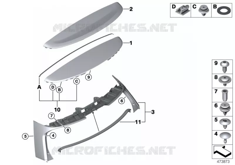 Pièces accolées couvercle coffre/hayon MINI MINI ONE 2015 One N One