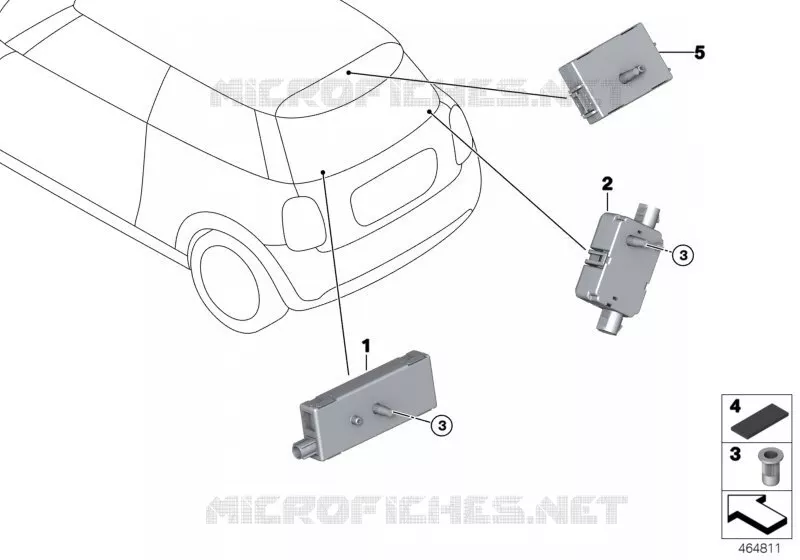 Pièces damplificateur dantenne MINI MINI ONE D 2013 One D N One D