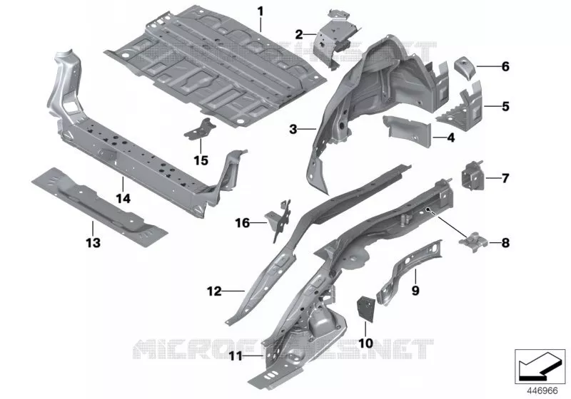 Plancher de coffre ar/passage de roue ar MINI MINI COOPER SD 2018 Cooper SD N Cooper SD