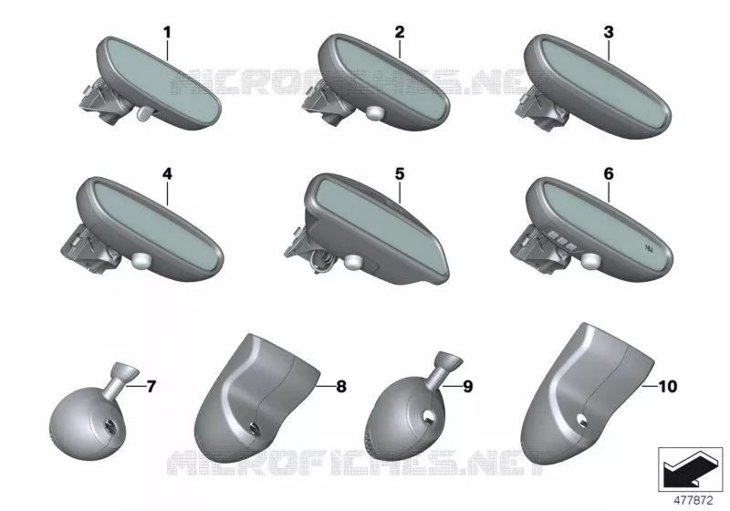 Rétroviseur intérieur MINI MINI COOPER SD 2017 Cooper SD ALL4 N Cooper SD ALL4