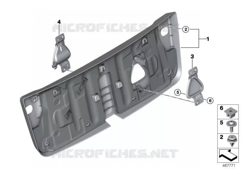 Revetement de couverture de coffre MINI MINI COOPER S 2018 Cooper S N Cooper S