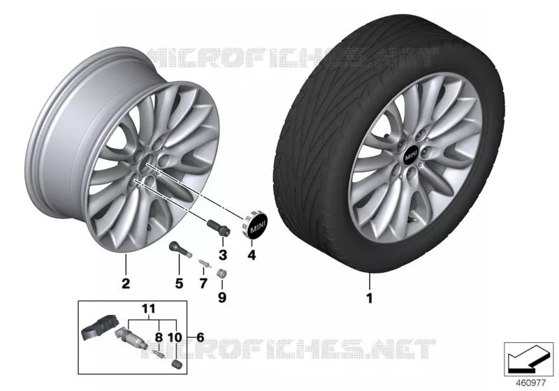Roue LM MINI Net Spoke 519 - 17