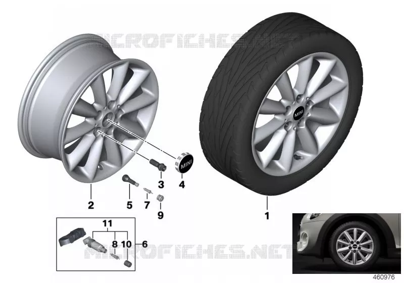 Roue LM MINI Vent Spoke 518 - 17