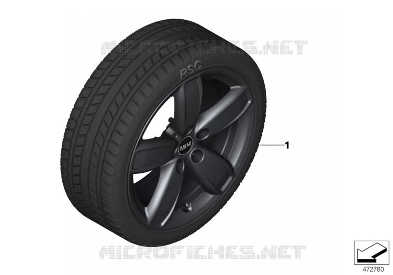 Roue hiver compl.Channel Spoke 531-17