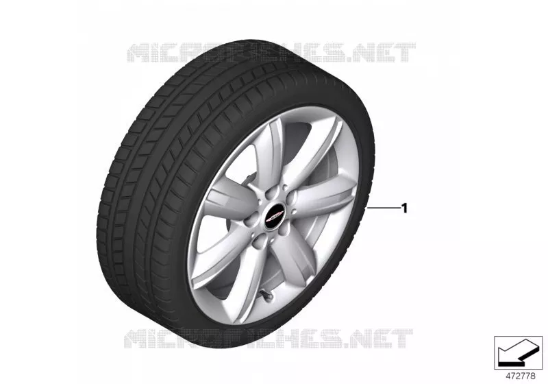 Roue hiver compl.JCW Star Spoke 539-17
