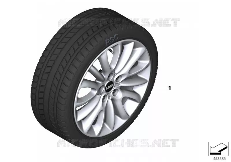 Roue hiver complète Net Spoke 519- 17