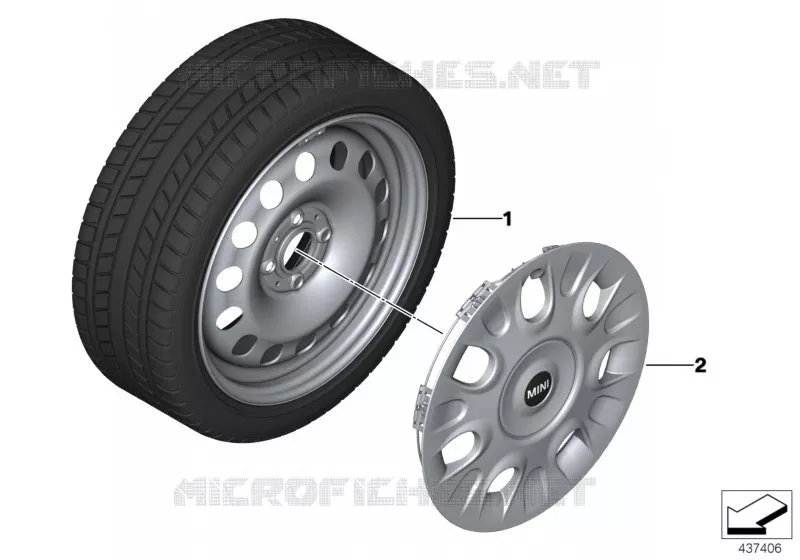 Roue hiver complète acier - 15