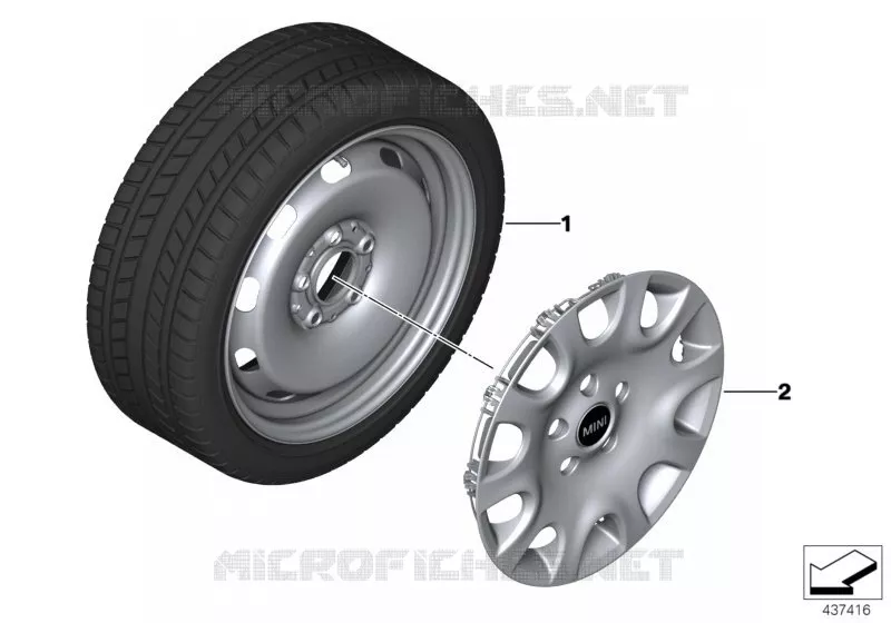 Roue hiver complète acier - 15