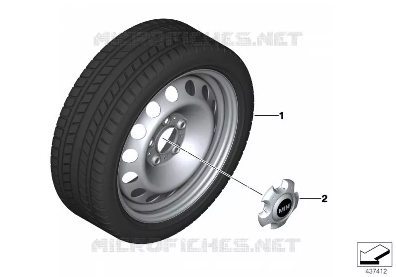 Roue hiver complète acier - 16