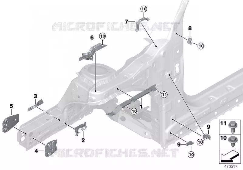 Support pour chassis avant MINI MINI COOPER 2018 Cooper ALL4 N Cooper ALL4