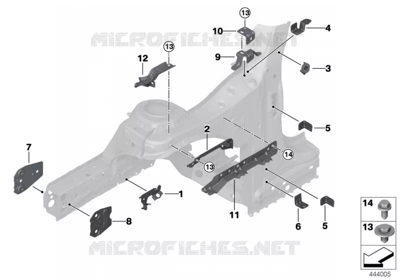 Support pour chassis avant MINI MINI COOPER S 2018 Cooper S ALL4 N Cooper S ALL4