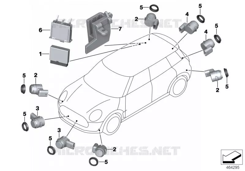 Système daide au stationnement (PDC) MINI MINI COOPER D 2018 Cooper D N Cooper D