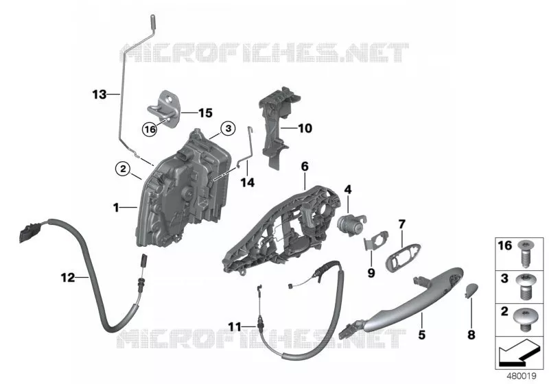Système de fermeture porte avant MINI MINI COOPER SD 2015 Cooper SD ALL4 N Cooper SD ALL4