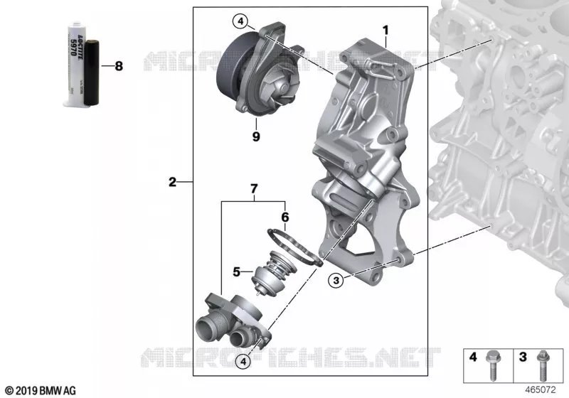 Syst.refroid. - pompe liquide/Thermostat MINI MINI COOPER D 2016 Cooper D N Cooper D