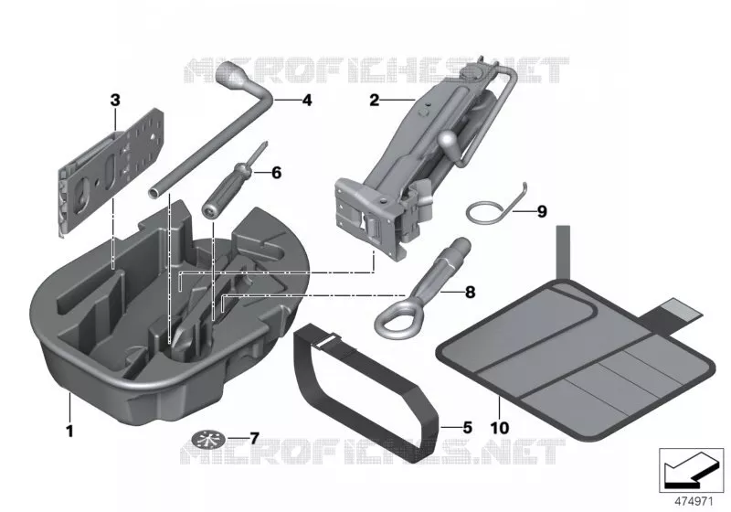 Trousse à outils/Cric MINI MINI JOHN COOPER WORKS 2016 JCW N JCW