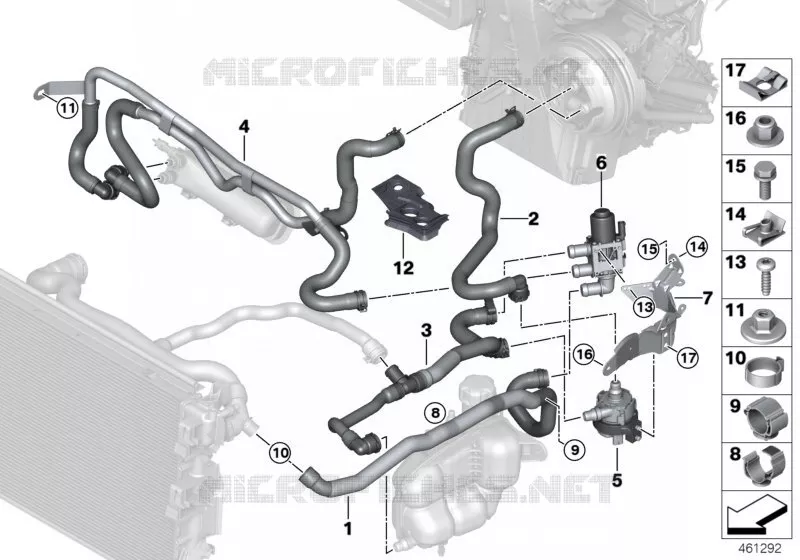 Tuyaux deau de refroidissement MINI MINI COOPER SE 2016 Cooper SE ALL4 N Cooper SE ALL4