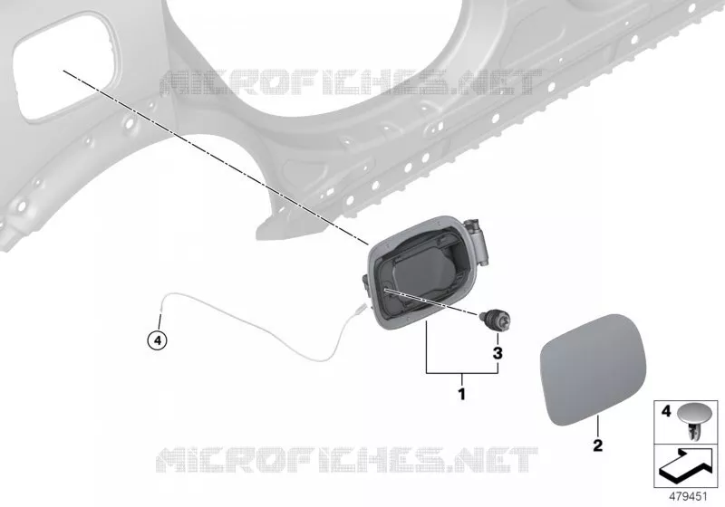 Volet de remplissage de réservoir MINI MINI COOPER S 2015 Cooper S N Cooper S