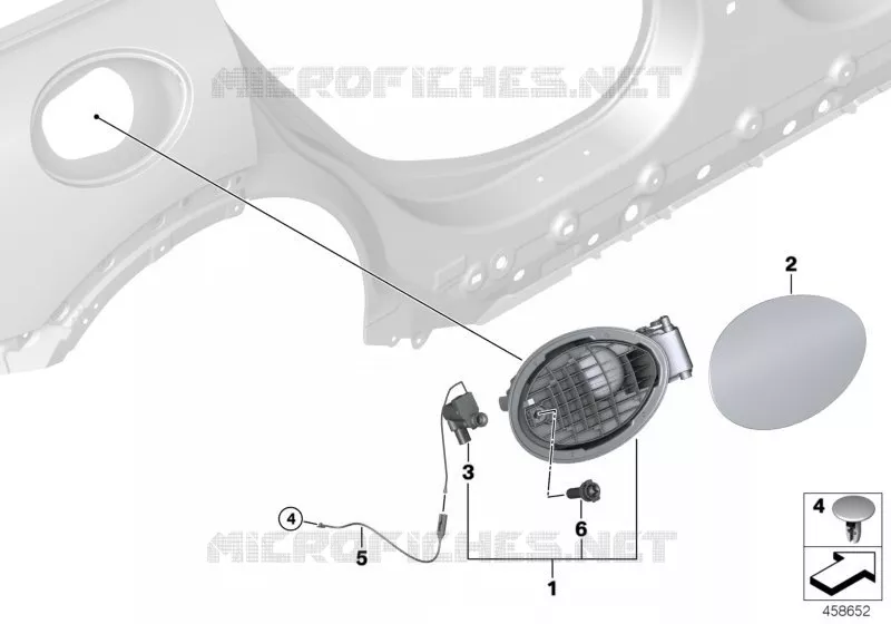 Volet de remplissage de réservoir MINI MINI COOPER SD 2015 Cooper SD ALL4 N Cooper SD ALL4