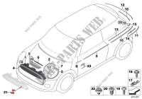 Caches extérieurs / grilles enjoliv. I pour MINI Cooper S de 2013