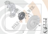 Kit réparation roulement de roue avant pour Mini Coop.S JCW de 2010