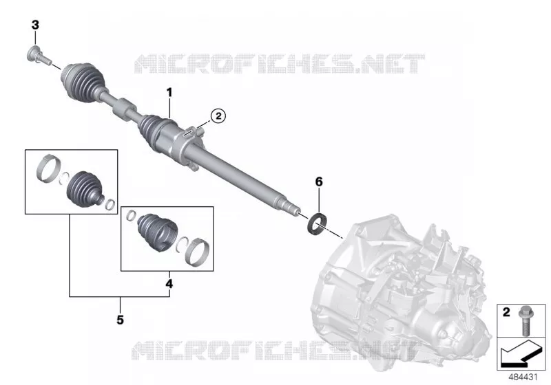 Arbre de sortie avant droit MINI MINI COOPER D 2018 Cooper D N Cooper D