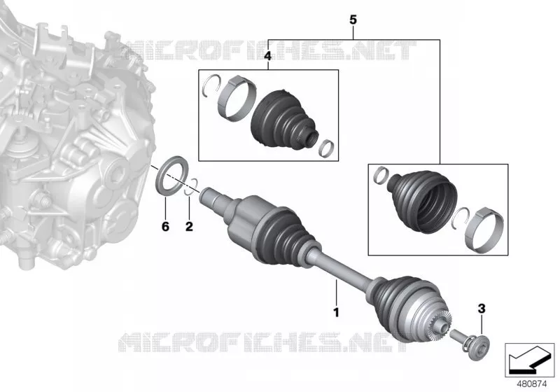 Arbre sortie av.gche/ véhic.transm.int. MINI MINI COOPER S 2016 Cooper S ALL4 N Cooper S ALL4