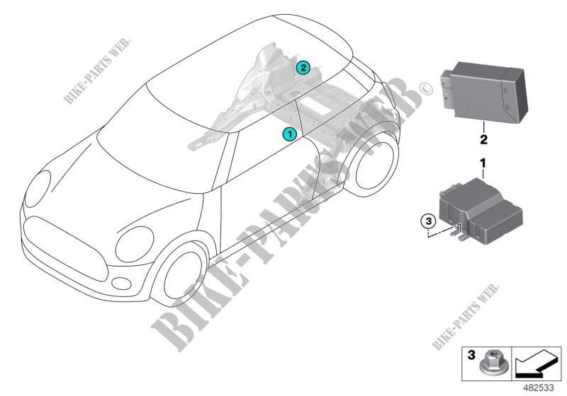Boîtier de commande pompe à carburant pour MINI Cooper de 2014