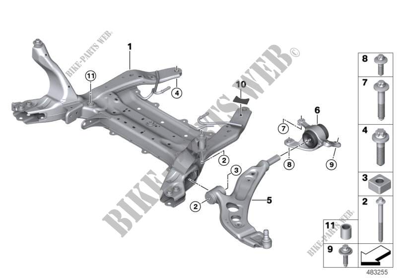 Cadre aux. avant / bras de suspension pour MINI Cooper de 2014