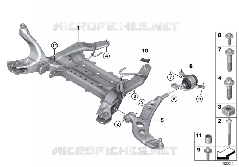 Cadre aux. avant / bras de suspension MINI MINI COOPER S 2016 Cooper S N Cooper S
