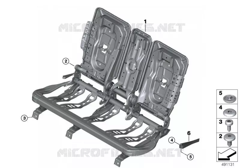 Cadre de siège arrière de base MINI MINI COOPER D 2015 Cooper D N Cooper D